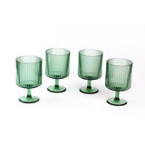 Daniyar Ridged 440ml Acrylic Goblet x 4