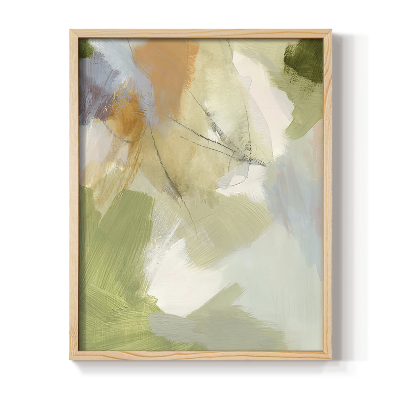 Verdure III Framed Print - Solid Wood, Natural, 11" H x 9" W