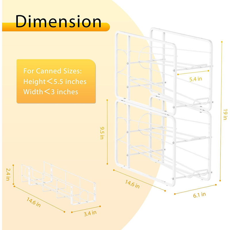Jenkinson Can Organizer, White