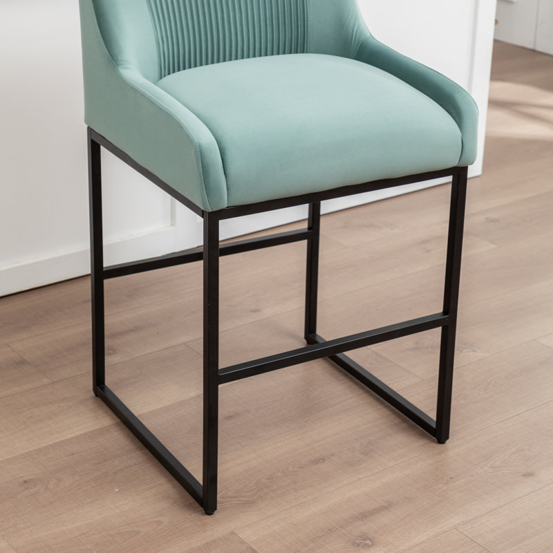 Maghull Upholstered Counter Stool, Green