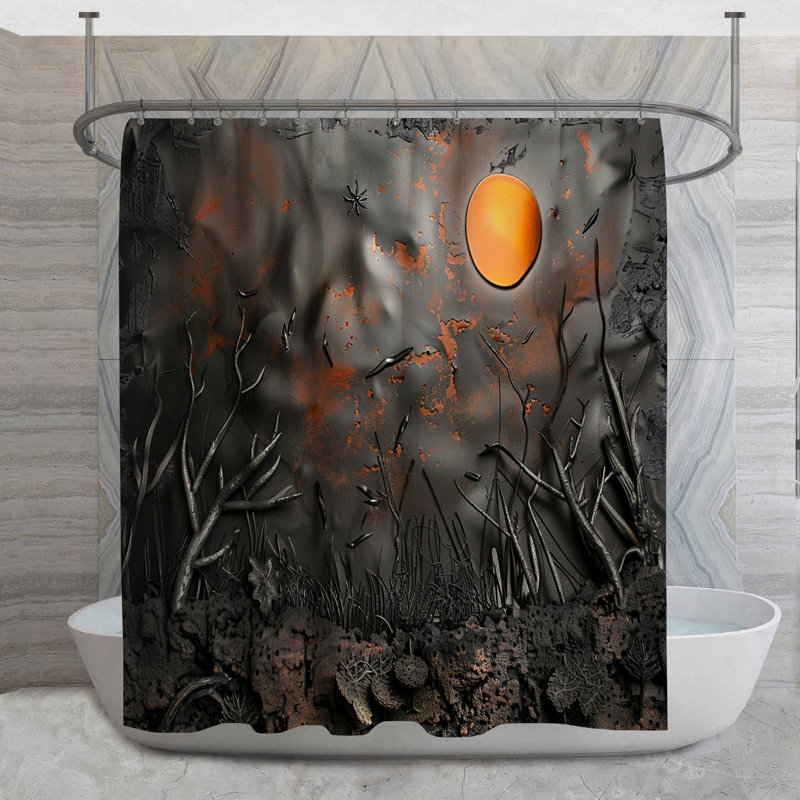 Rideau de douche Landscape - Décor de salle de bain 16560, H 73 po x l 70 po