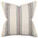 Housse et insert de coussin carré en mélange de coton rayé Fenton