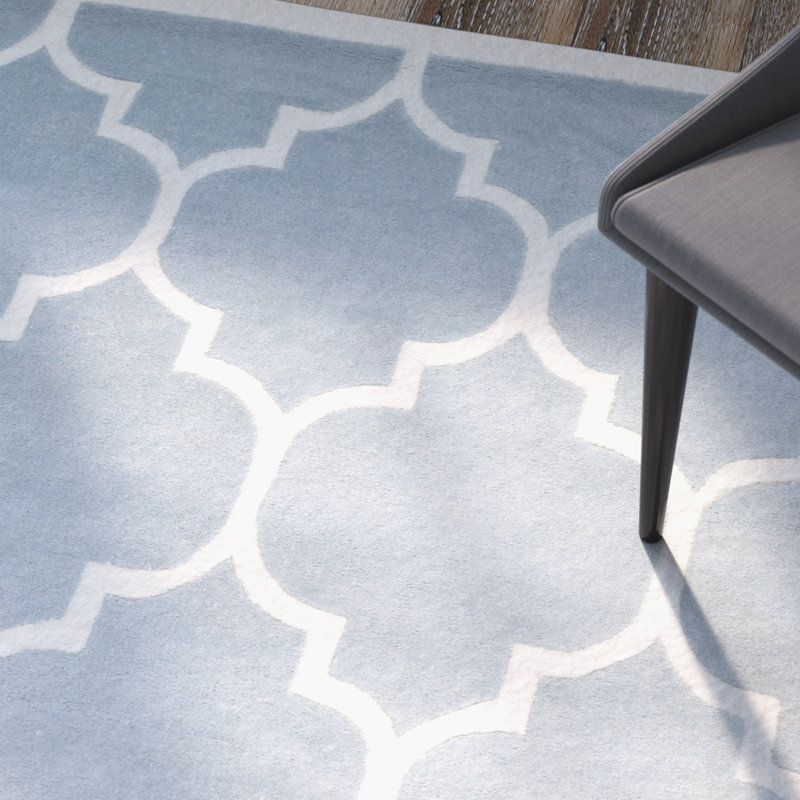 Carolene Hand Tufted Wool Geometric Rug, Rectangle 4' x 6'