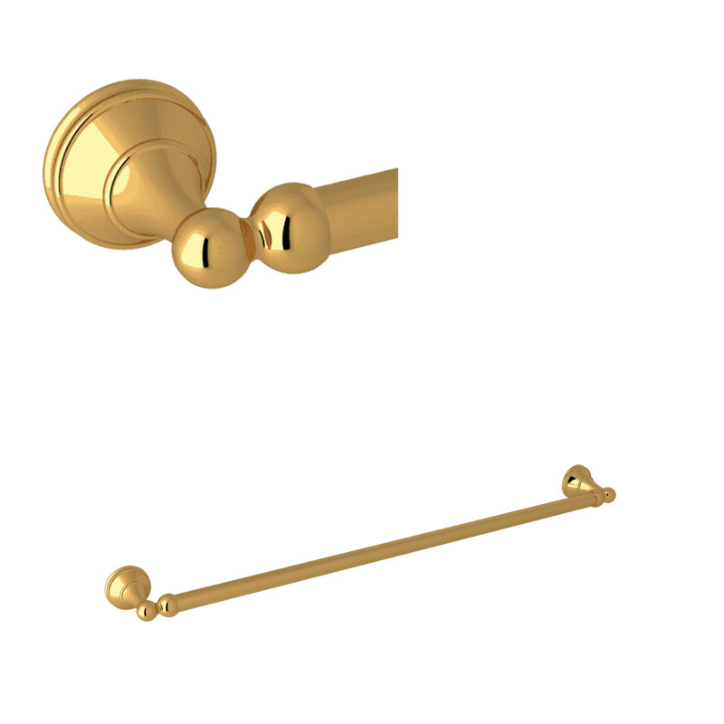 Georgian Era Polished Nickel 26" Wall Mounted Towel Bar