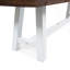 Bancs d'extérieur Carlisle, brun foncé sablé + blanc (ensemble de 2)