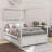 Floyed Liandra Full Size Wooden Canopy Platform Bed with Twin Size Trundle by Red Barrel Studio-2143280809
