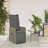 Vidaxl Reclining Garden Chair Grey Poly Rattan Standard Single Chair-116120050-116120053