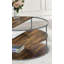 Table basse à demi-tablette centrale