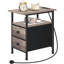 31cm W Metal Bedside Table