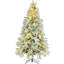 Arbre enneigé 7,5 pi avec 350, 8 modes, 1389 pointes de branches pour des branches de Noël joyeuses fêtes, créez une atmosphère joyeuse-118034496