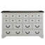 Commode large 8 tiroirs blanche et brun foncé Quenburga