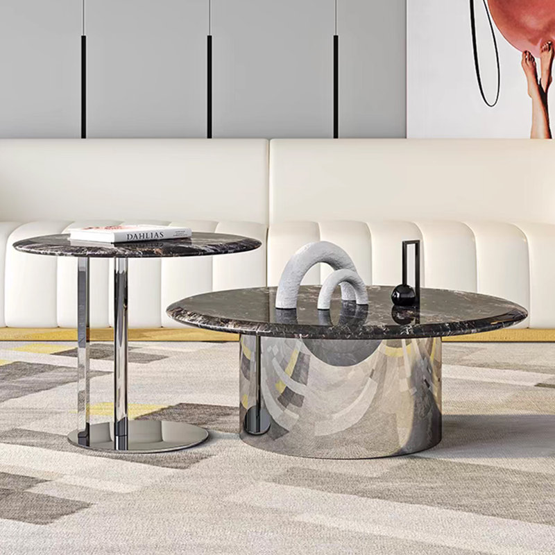 Table basse légère en marbre minimaliste de luxe