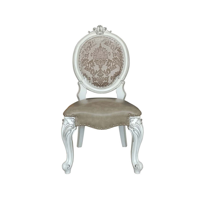 Chaise d'appoint Chalcraf, Gris rétro / blanc os, Blanc os