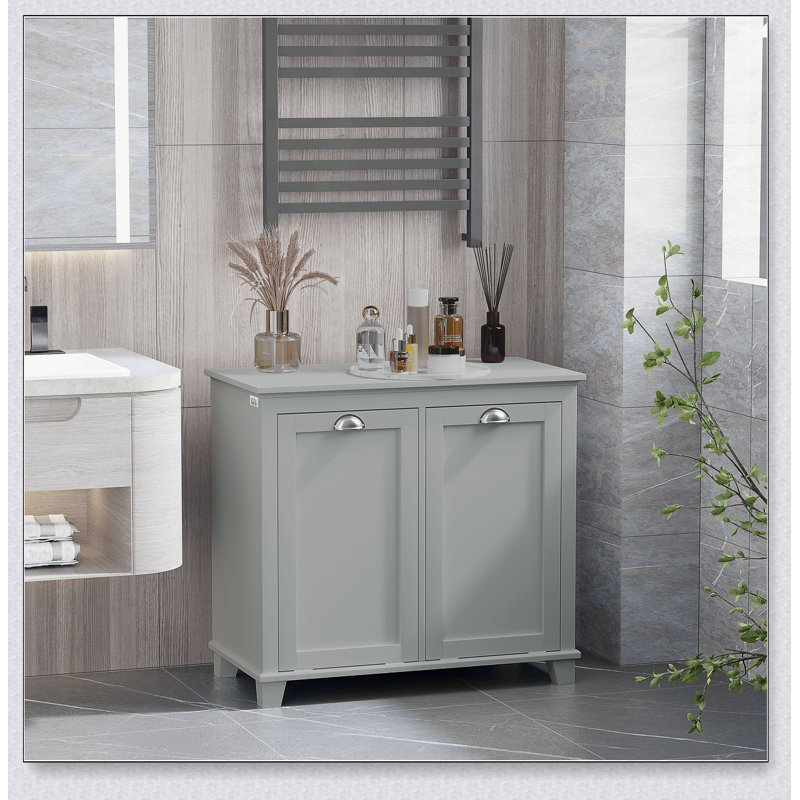 Armoire de salle de bain Tilt-Out, Gris