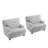 Modern Upholstered Arm Accent Chair With Pillow(Set of 2)-115747890