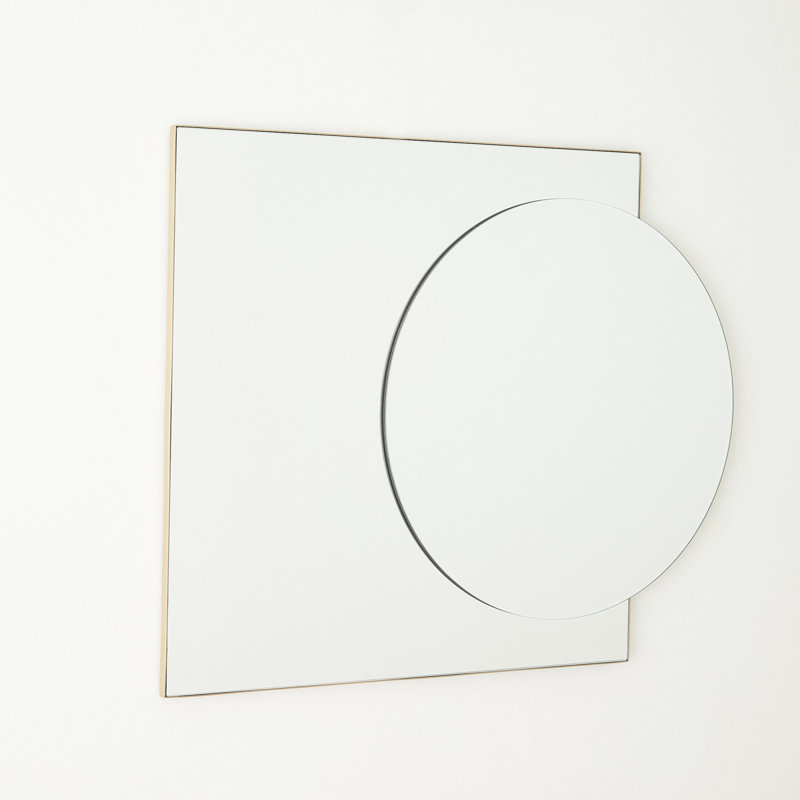 Mila Square/Circle Stainless Steel Beveled Mirror