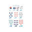 Numéros nautiques-impression d’art graphique-52838555-52838556-52838557