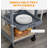 Mobile Rolling Kitchen Island Trolley Serving Cart with Drawer,Grey