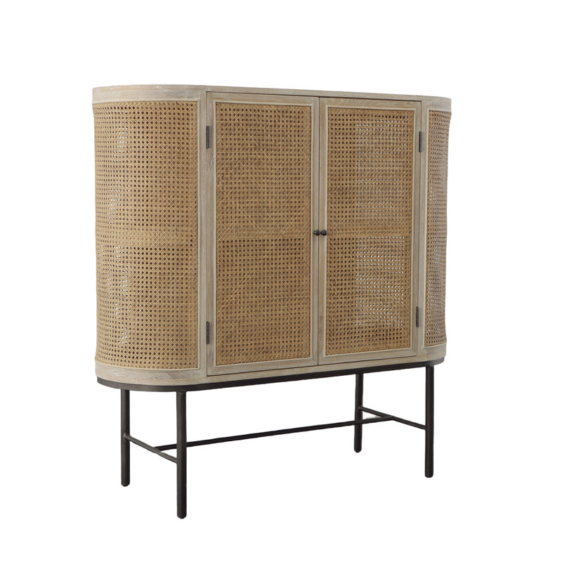 Bar 2 portes en bois massif et fer