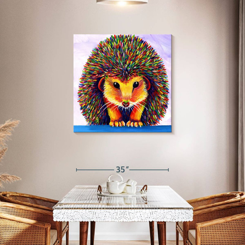 Crowle Rainbow Hedgehog, 36" H x 36" W