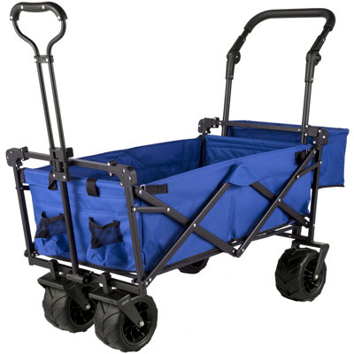 Très grand chariot de jardin pliable avec auvent amovible VEVOR