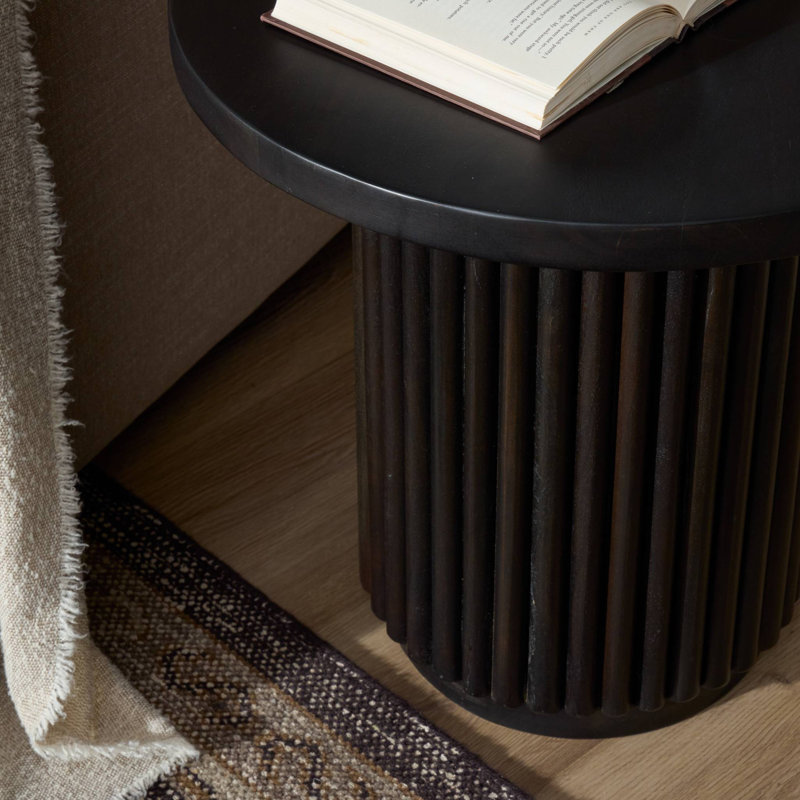 Rutherford Solid Wood End Table, Dark Reclaimed