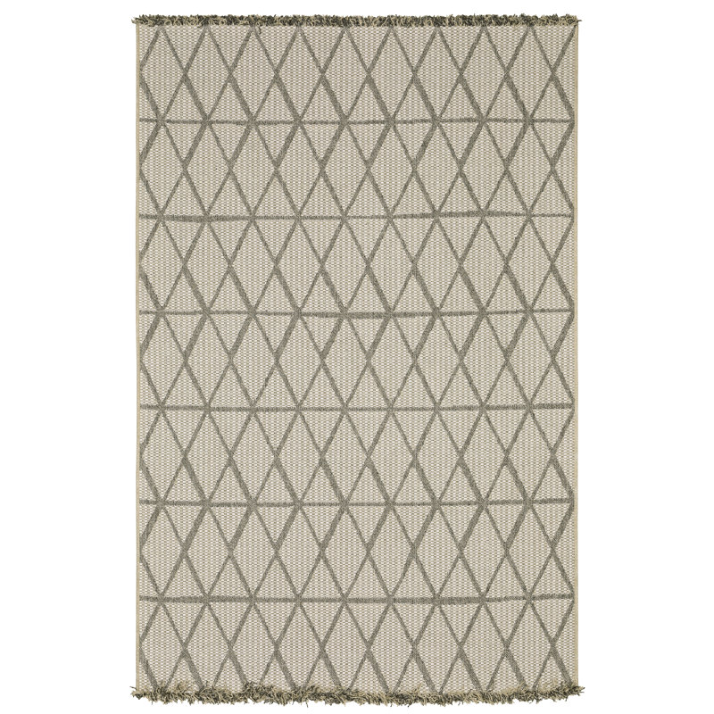 Rayfe Geometric Indoor / Outdoor Rug, Rectangle 6'7" x 9'2"