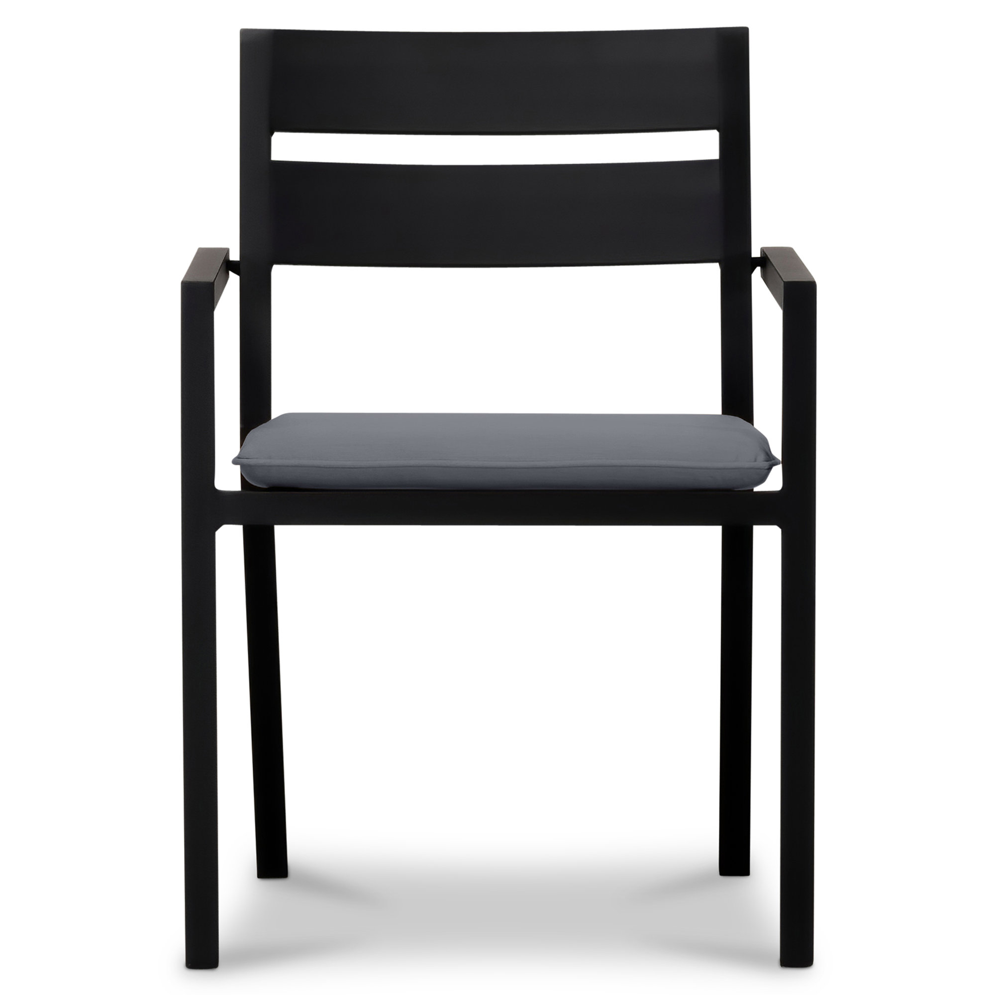 Eartha Square 4 - Person Outdoor Dining Set with Cushions, Black, Canvas Regatta Sunbrella® Canvas