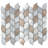 Silvleaf 12.21 in. x 13.39 in. Geometric Matte Aluminum Mosaic Tile-60816845