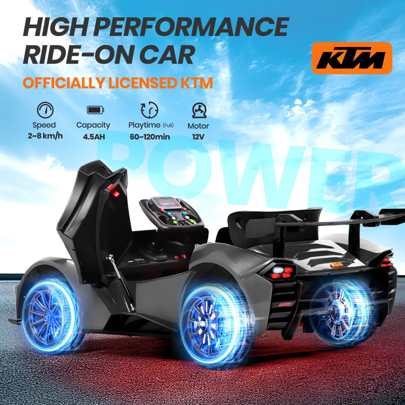 JooliH Battery Powered Ride On with Remote Control, Grey