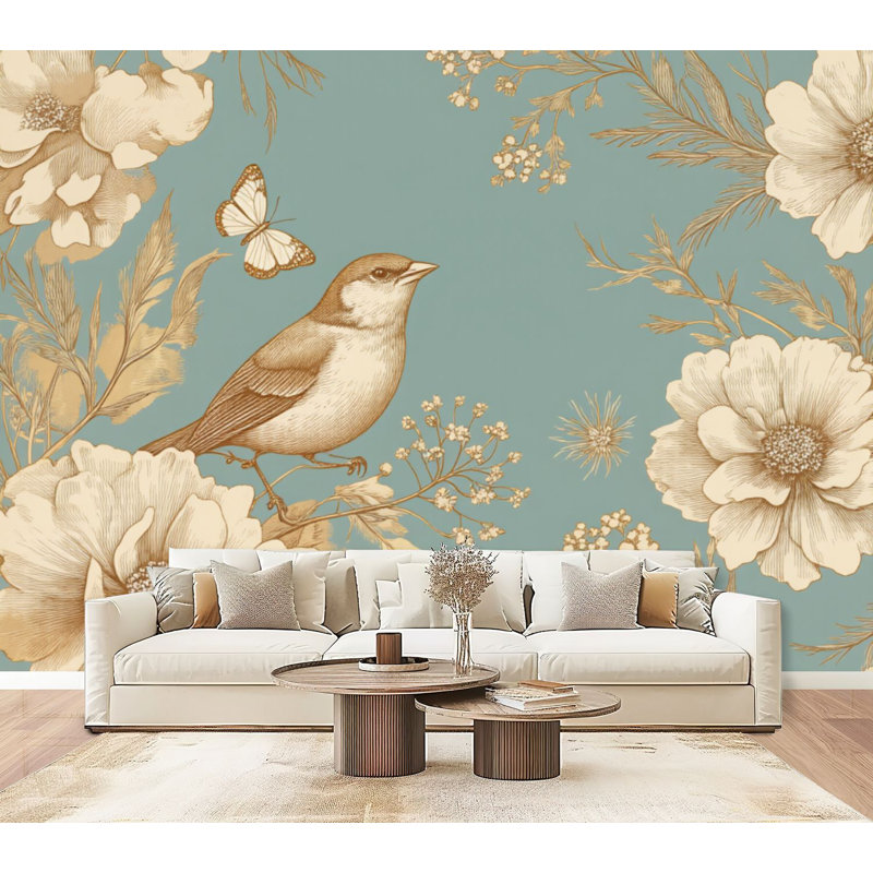 Papier peint adhésif auto-adhésif moderne pour la chambre à coucher l 96 po x H 69 po Peel and Stick, L 96 po x l 69 po