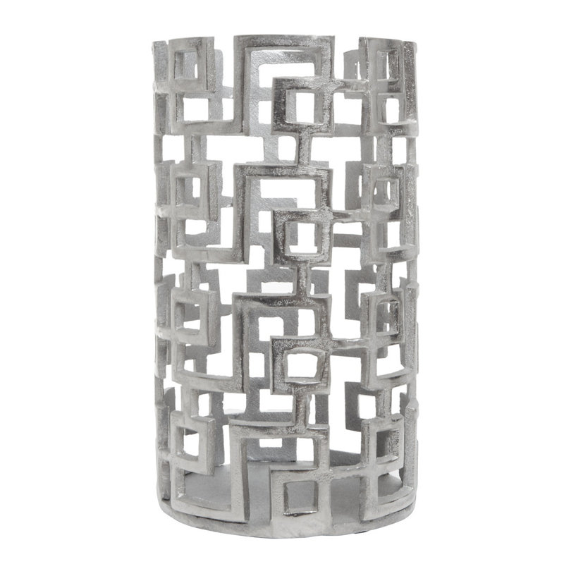 Delphi Aluminum Tabletop Lantern, 32cm H x 17.5cm W x 17.5cm D