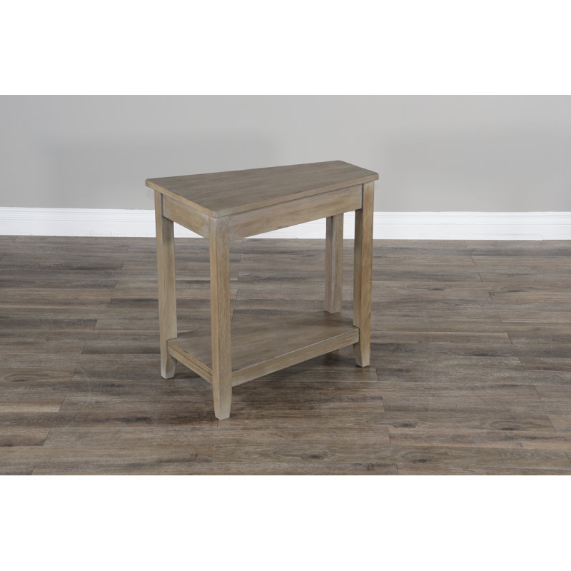 Hemphill Solid Wood End Table, Light Brown, No Power