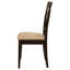 Ensemble de chaises cappuccino et beige à dossier en treillis (ensemble de 2)