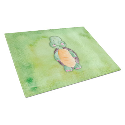 Caroline's Treasures Tempered Glass Turtle Watercolor Cutting Board