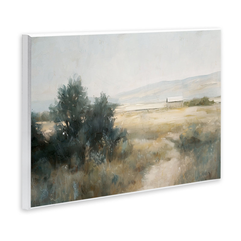 Plaque murale Distant Barn Country Expanse, design par Nina Blue, H 10 po x l 15 po