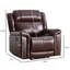  Fauteuil inclinable manuel en cuir véritable de 38,98 po (4 pièces) moderne et respirant