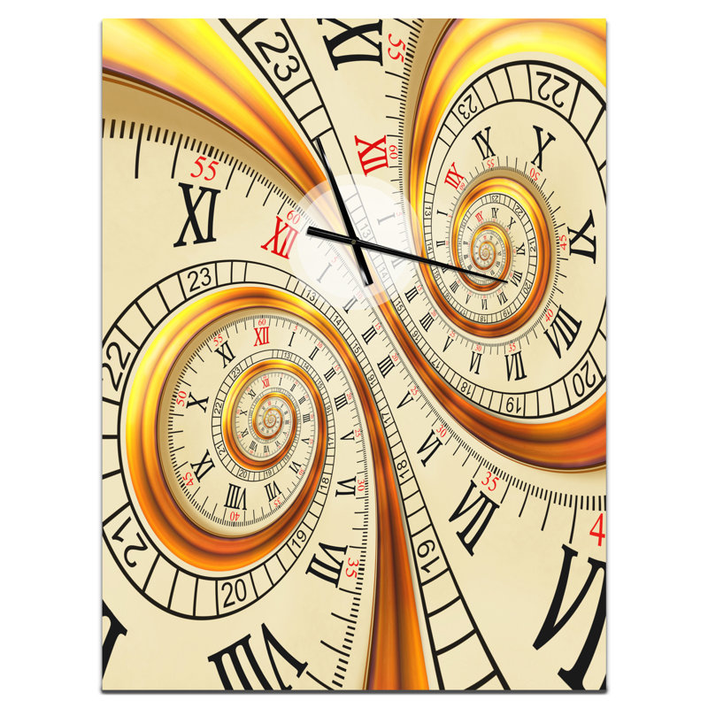 Horloge murale moderne en métal argenté, H 32 po x l 24 po x P 1 po