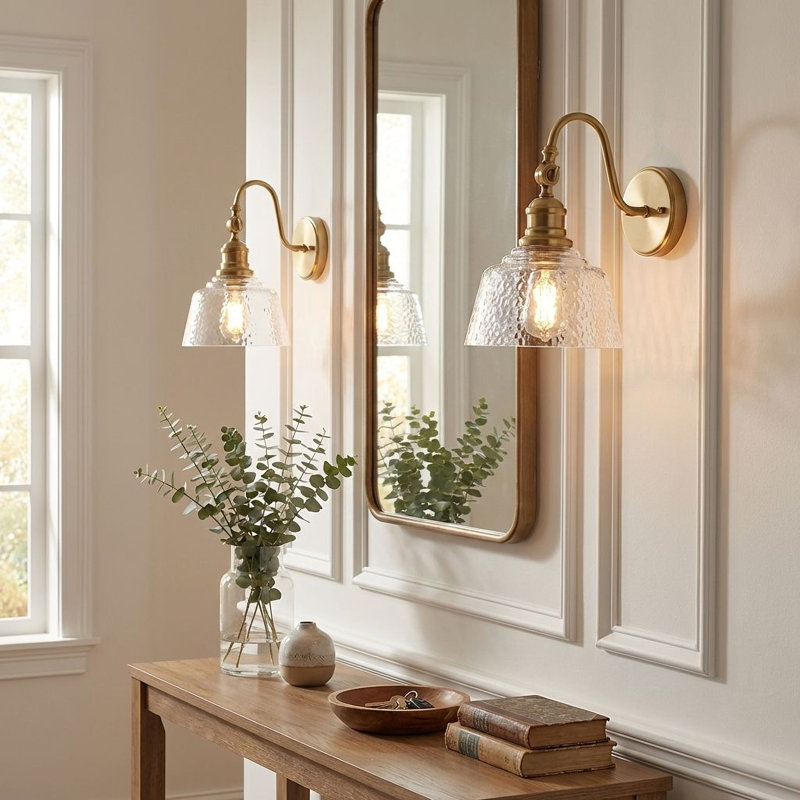 Applique murale 1 lumière Meridian en bronze huilé, Laiton