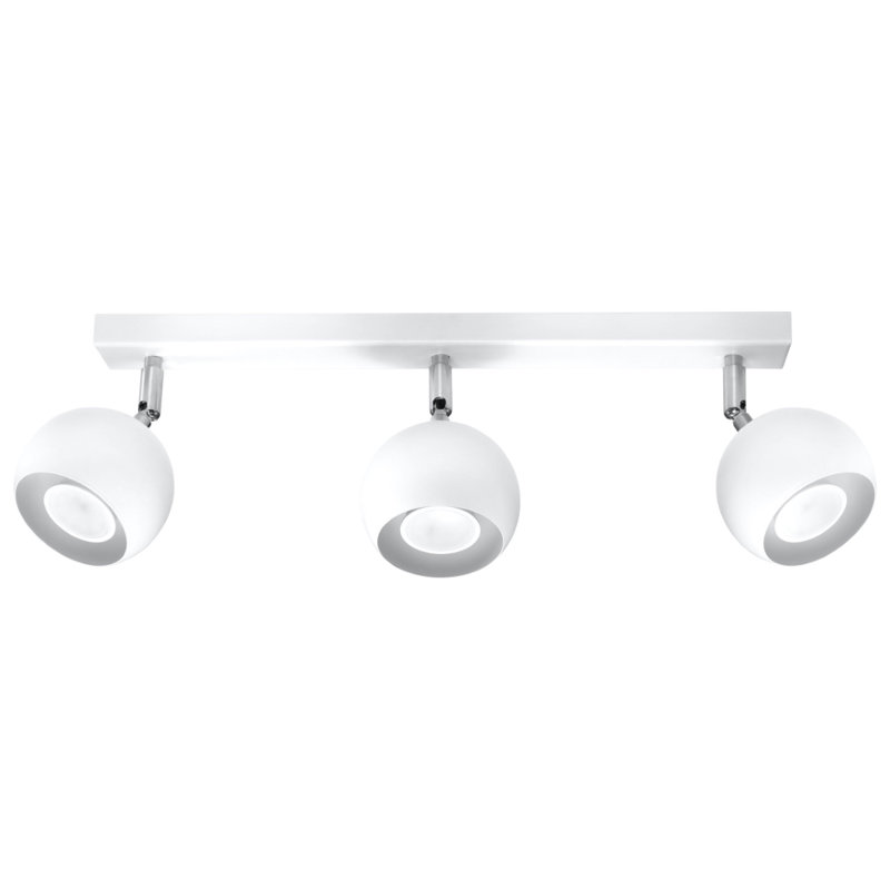 Caraballo Spotlight, White, 15cm H x 45cm W x 10cm D