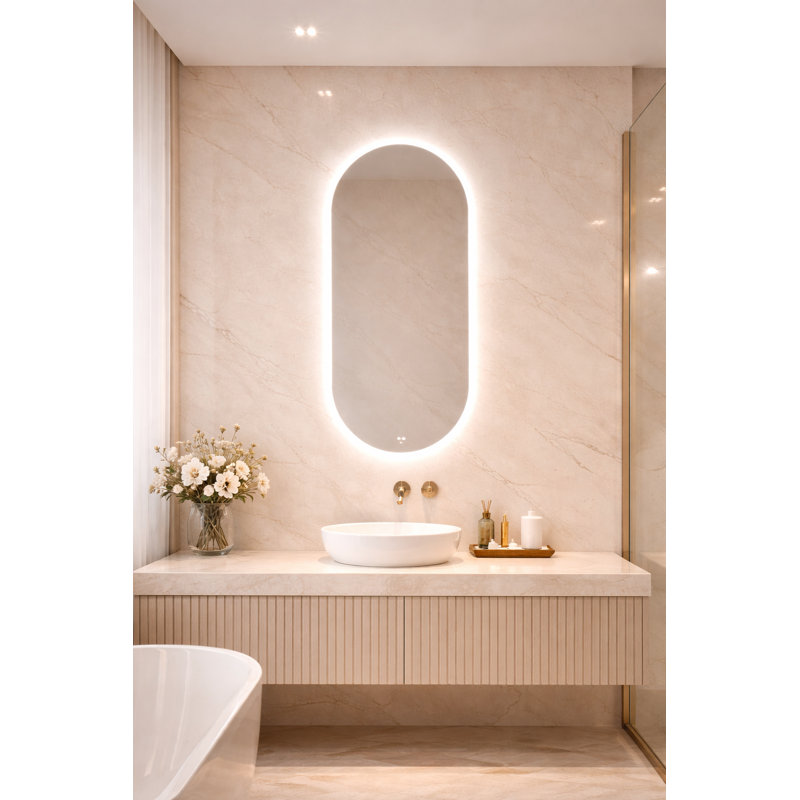 Infinity Oval Lighted Mirror