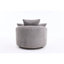 Fauteuil d'appoint pivotant Modern Office - Base en bois et gris pour stabilité-2129617368