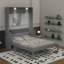 Grand lit escamotable avec bureau, DEL et USB-1270658798