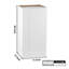 Armoire murale blanche en bois massif de 15 pouces avec deux tablettes réglables