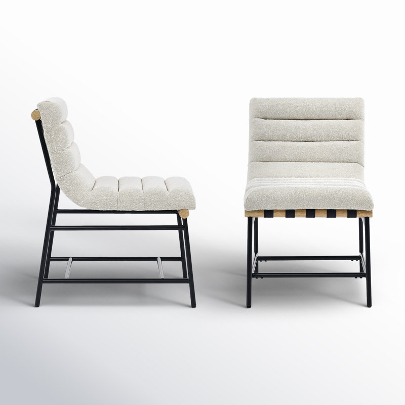 Nicco Cream Polyester Dining Chair (Set of 2)