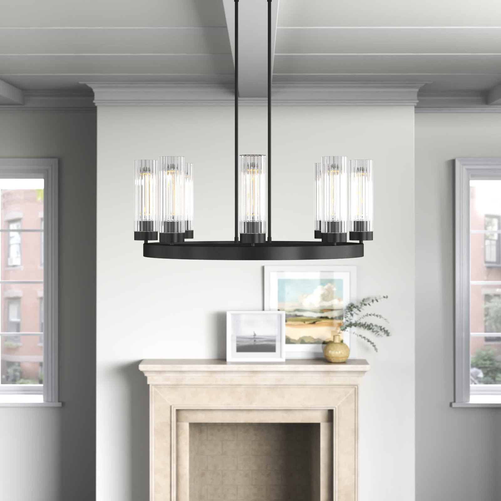 Dominique 8 - Light Metal Dimmable Chandelier