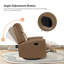 Fauteuil inclinable manuel pivotant en cuir véritable Chikako-78550777