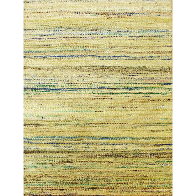 Sari Wool Abstract Area Rug in Yellow