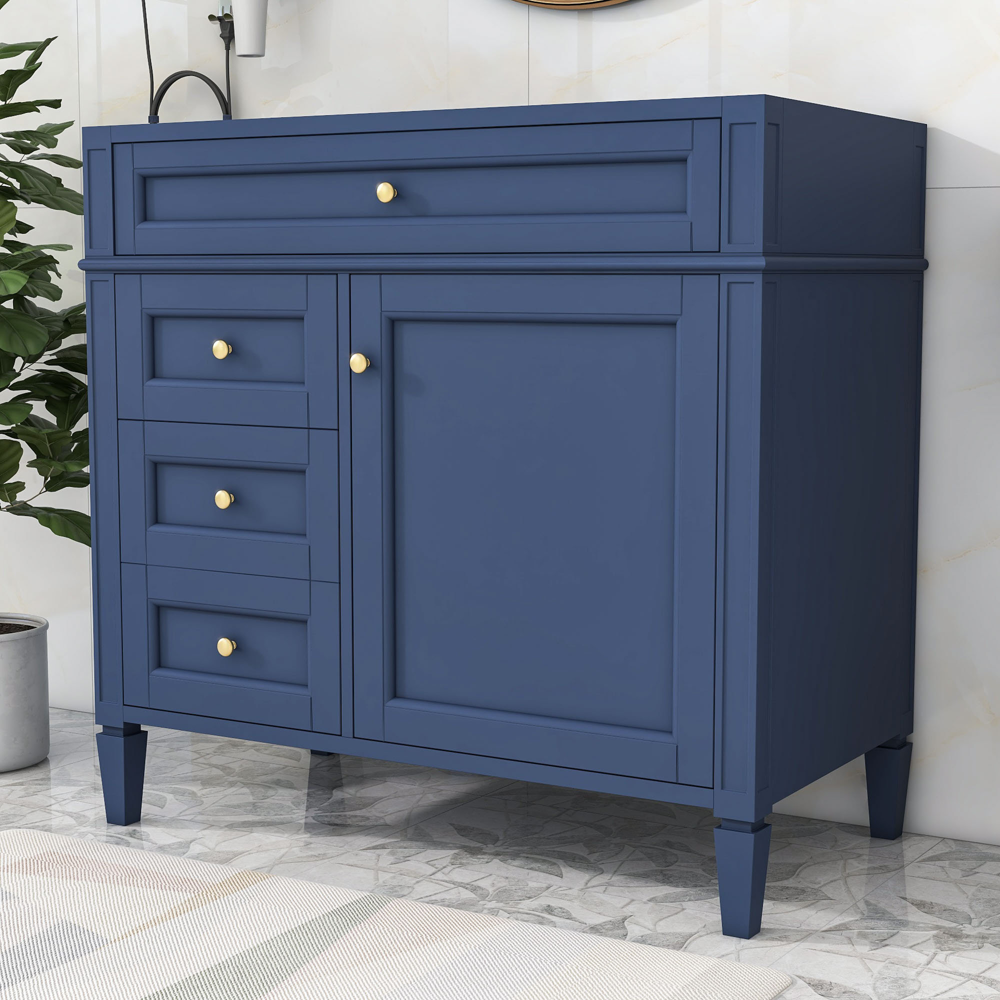HaddaKella Bathroom Vanity without Top Sink, Bathroom Storage