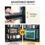 Support de rangement en métal à cinq couches de 87 po pour garages, grandes surfaces, tablettes réglables, surface rouillée, garde-corps latéraux, assemblage simple noir avec garde-corps Espace de vie principal, couche, facile